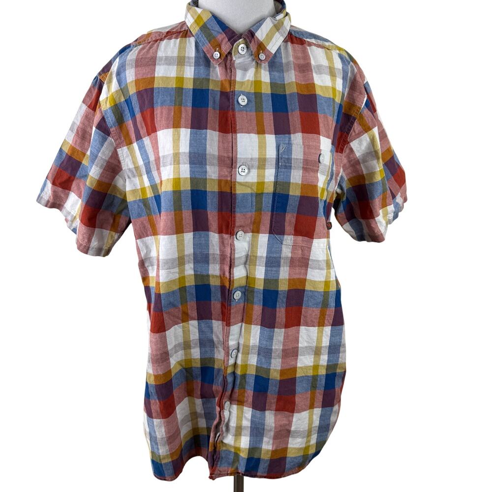 Mountain Hardwear Multicolor Plaid Short Sleeve Button-Down Shirt